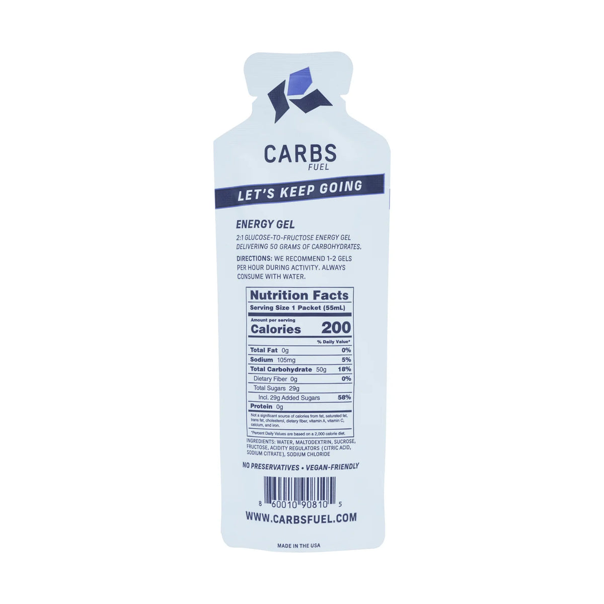 Carbs Fuel Original 50g Energy Gel