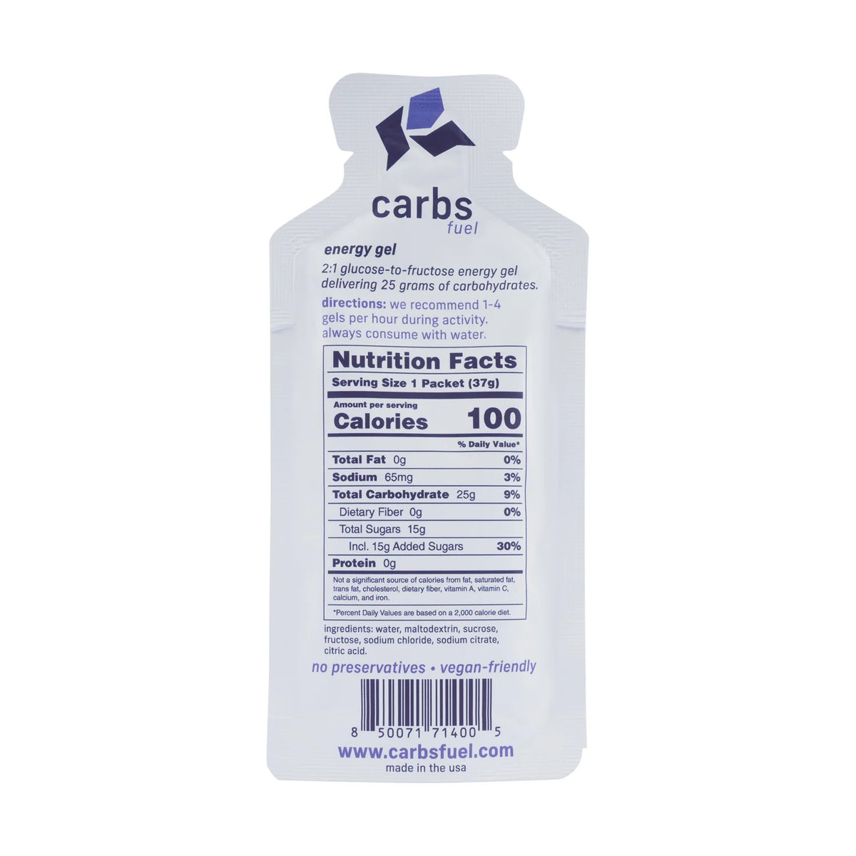 Carbs Fuel Original 25g Energy Gel