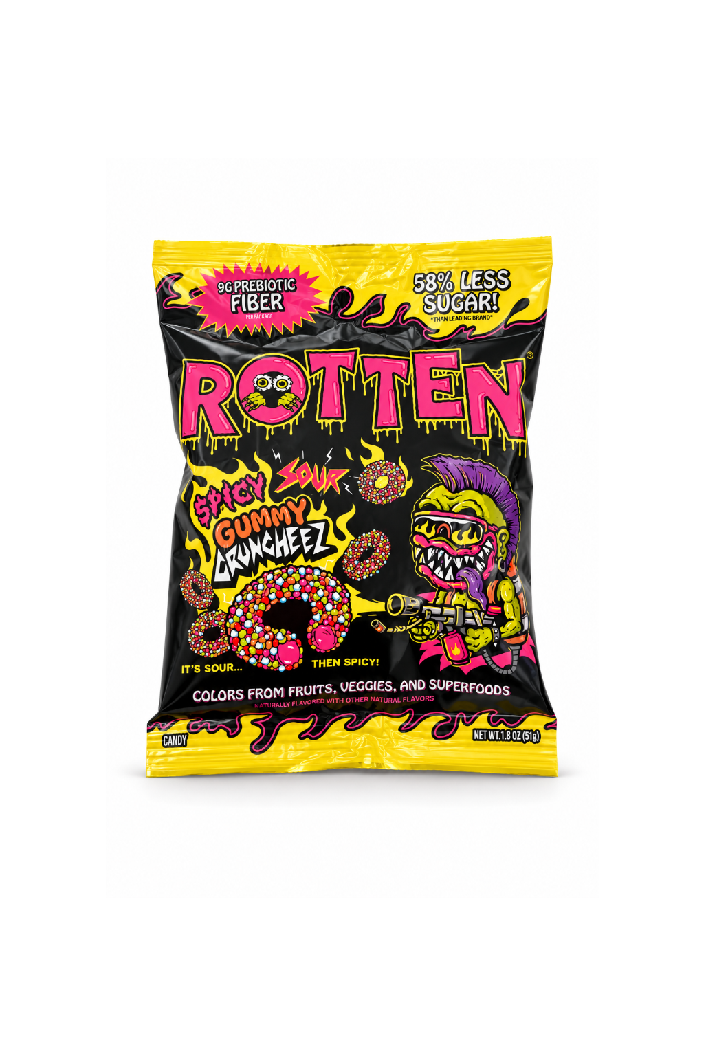 Rotten Spicy Sour Candy: GF, Prebiotics, Low Sugar