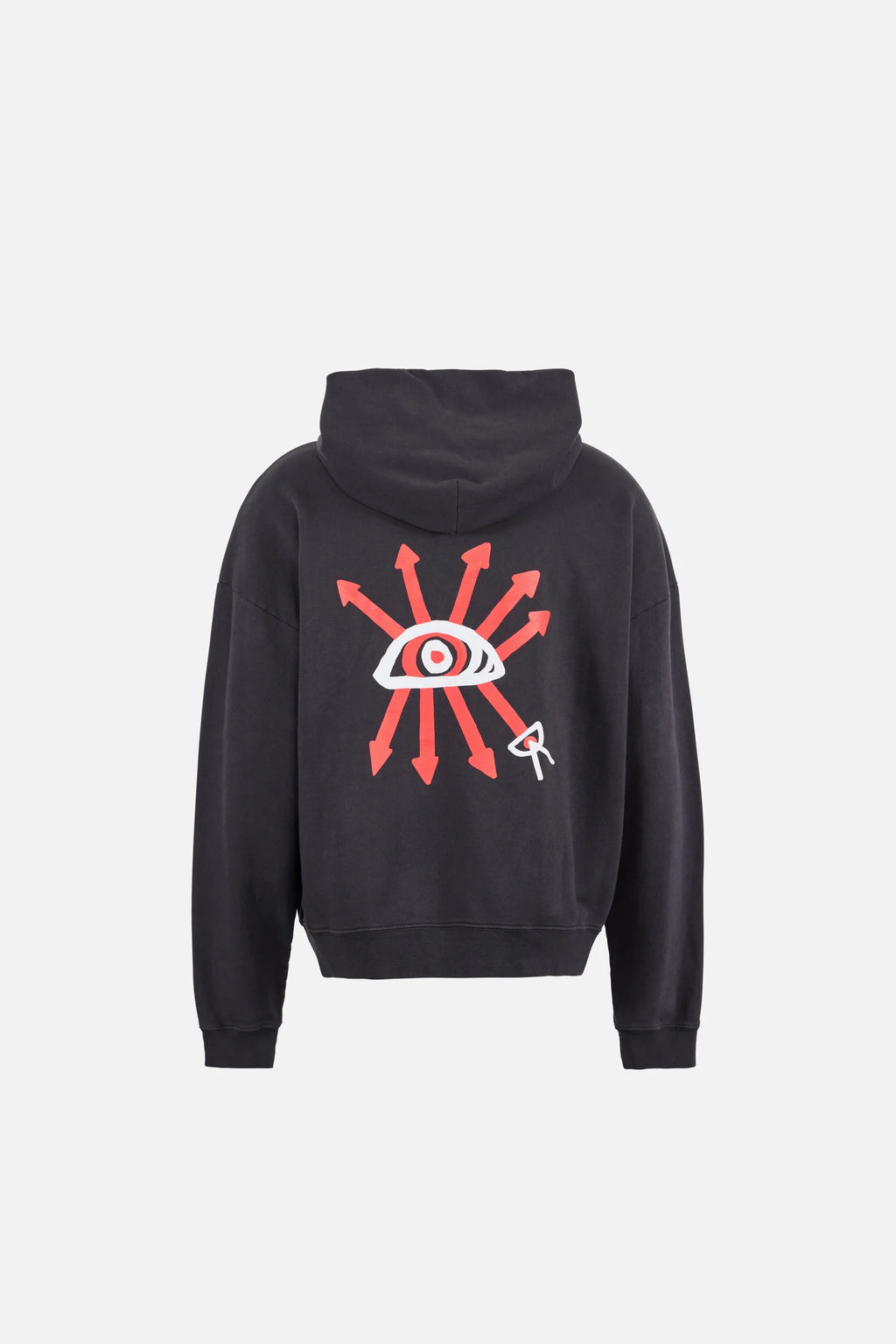 District Vision California Cotton Hoodie, Arrow Eye Vintage Black