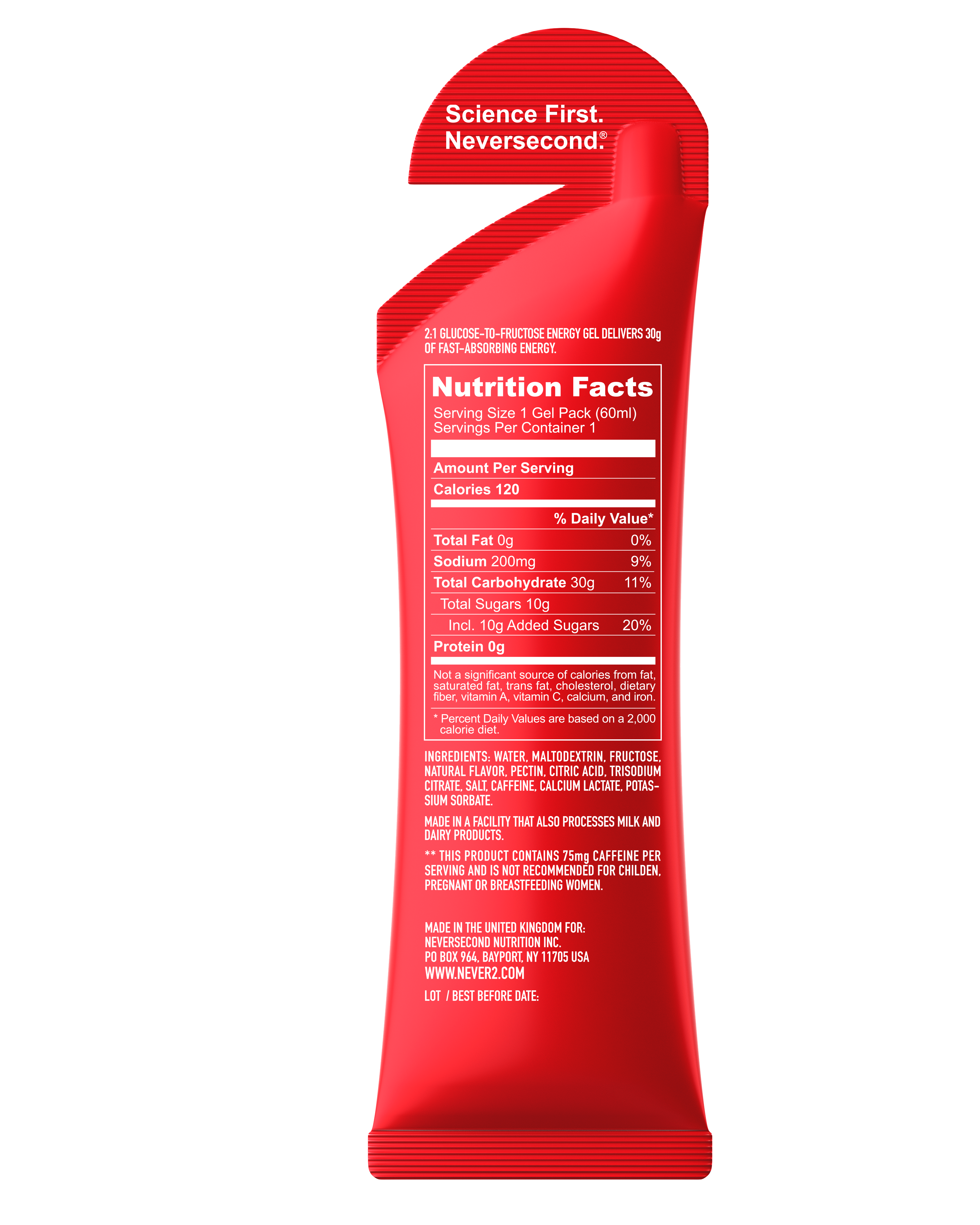 Never Second C30+ Energy Gel Berry