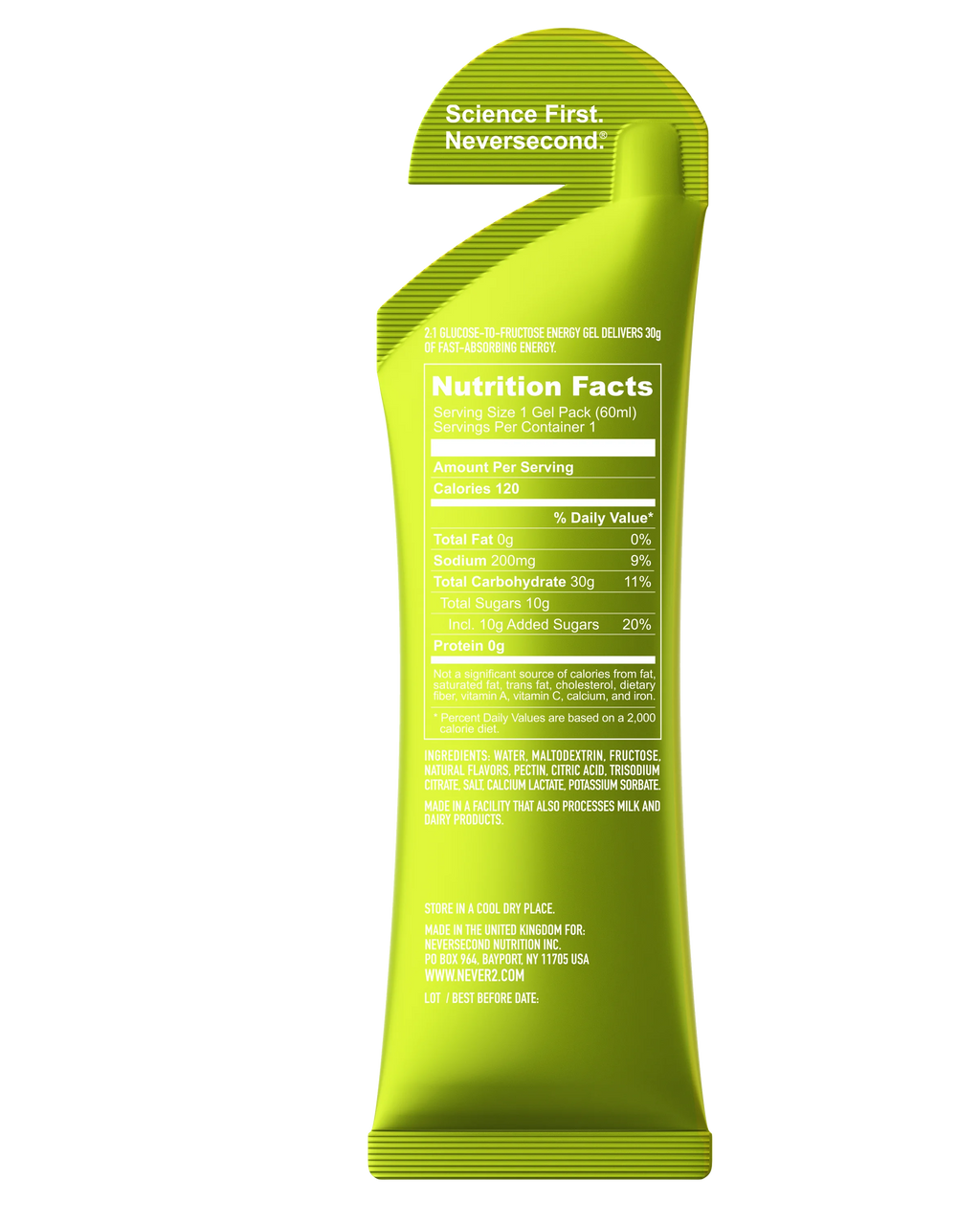 Never Second C30 Energy Gel Citrus