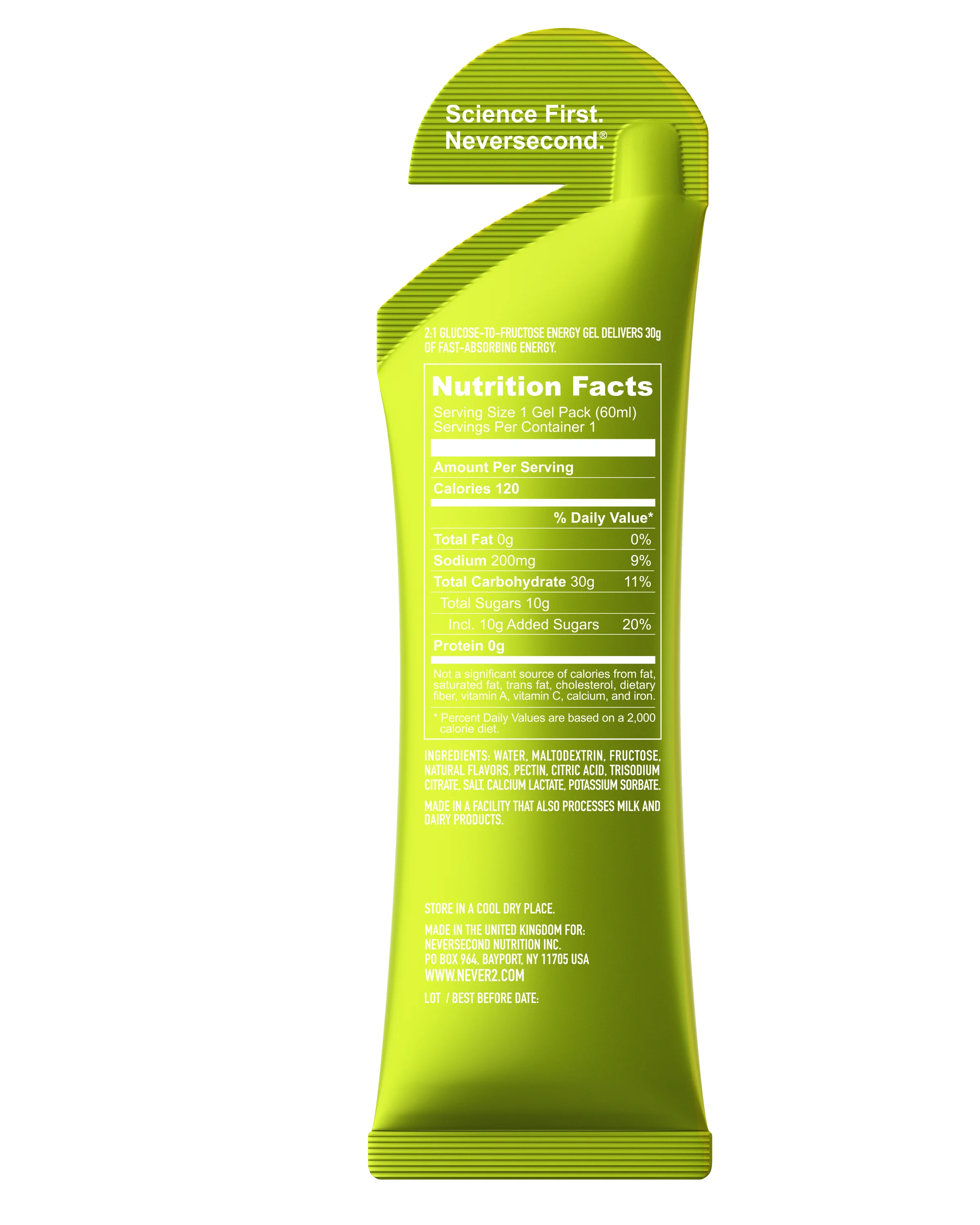 Never Second C30 Energy Gel Citrus