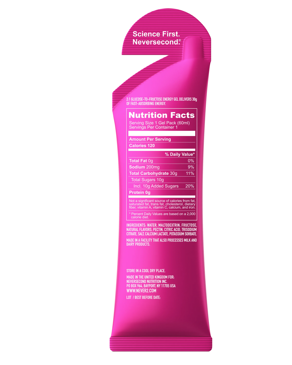 Never Second C30 Energy Gel Passion Fruit
