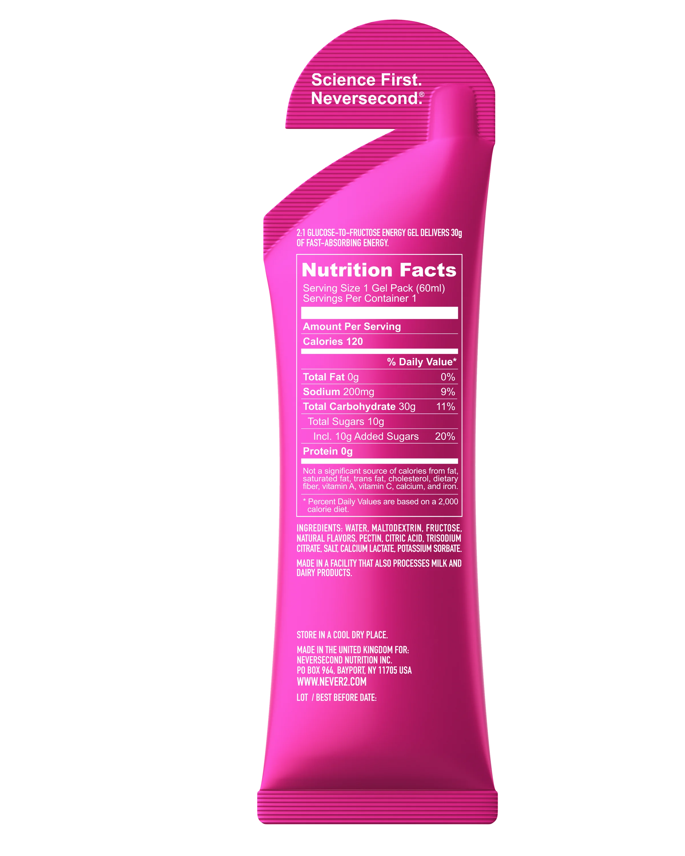 Never Second C30 Energy Gel Passion Fruit