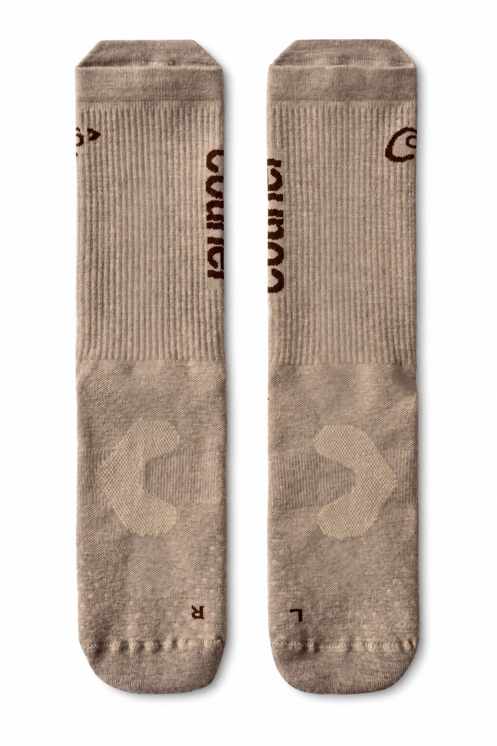 Courier AroFi Crew Sock - Oatmeal - The Aid Station Running Supply