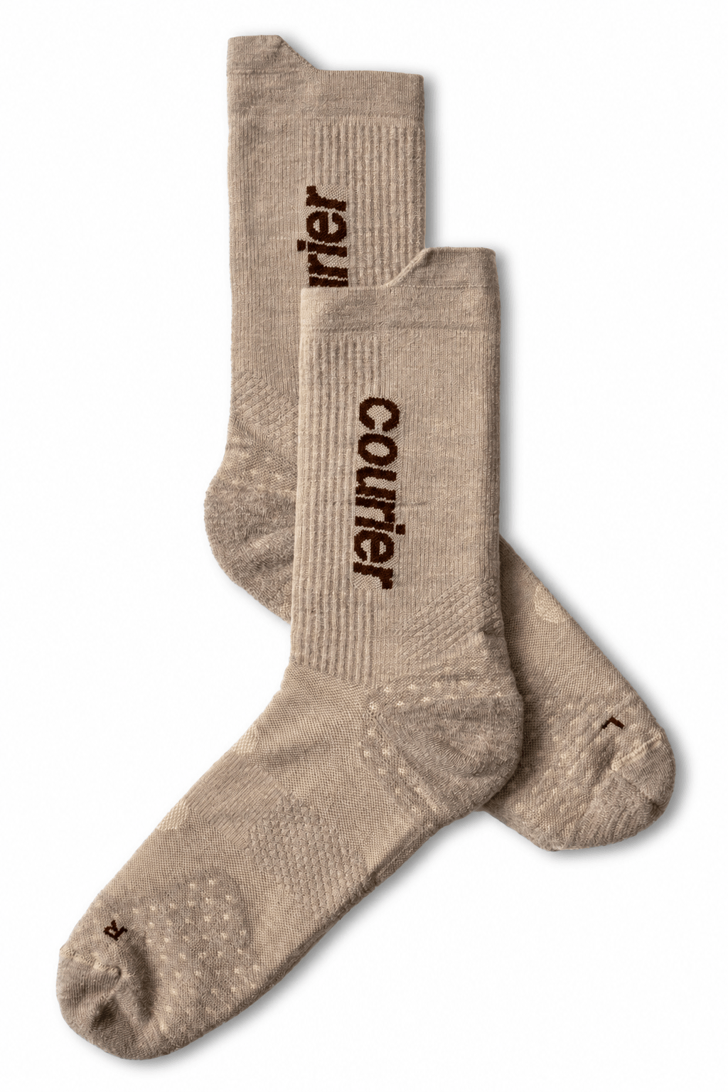 Courier AroFi Crew Sock - Oatmeal - The Aid Station Running Supply