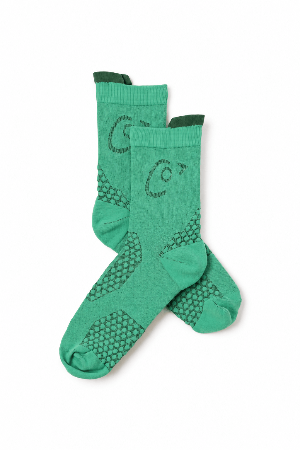 Courier Hifi Crew Sock - Green - The Aid Station Running Supply