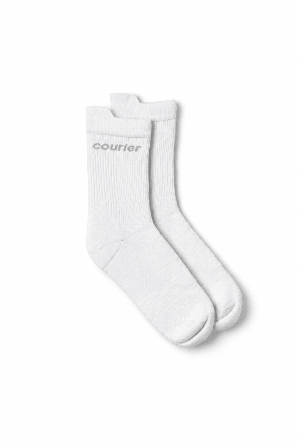 Courier Hifi Crew Sock - White - The Aid Station Running Supply