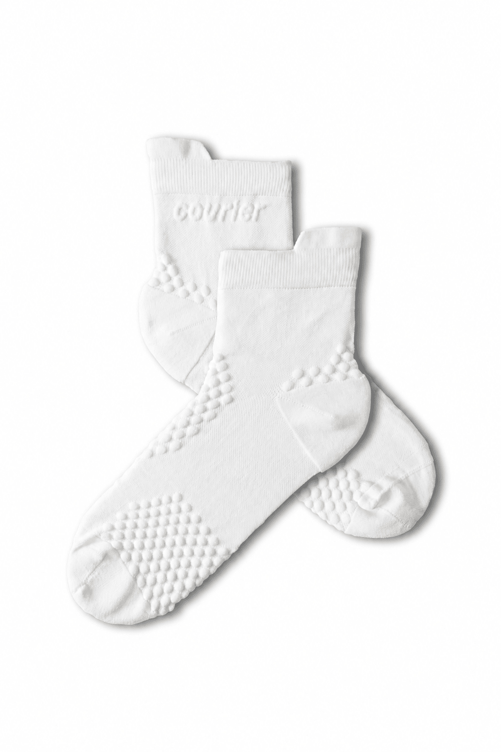 Courier Hifi Quarter Crew Sock - White - The Aid Station Running Supply