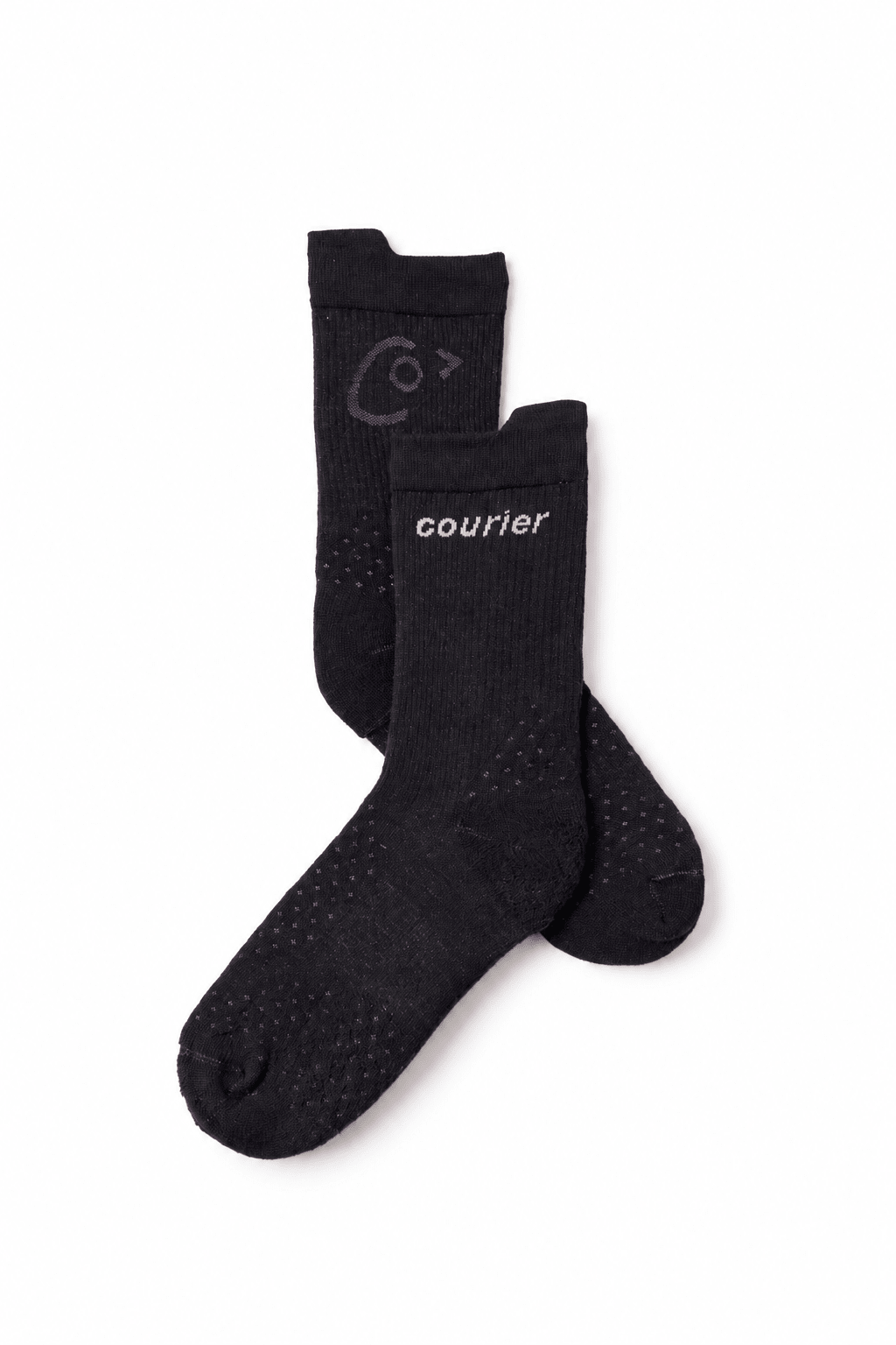 Courier LoFi Crew Sock - Black - The Aid Station Running Supply
