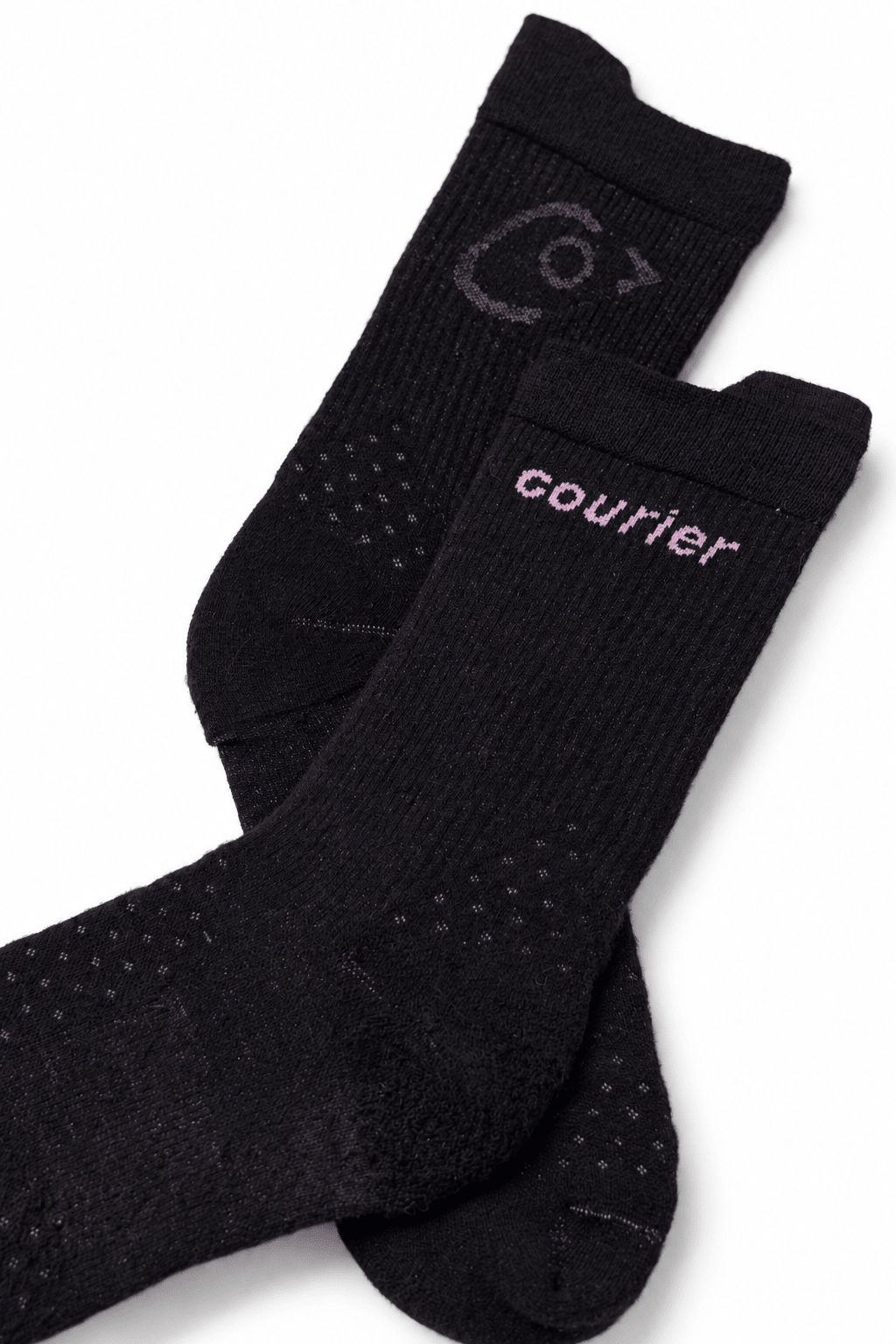 Courier LoFi Crew Sock - Black - The Aid Station Running Supply