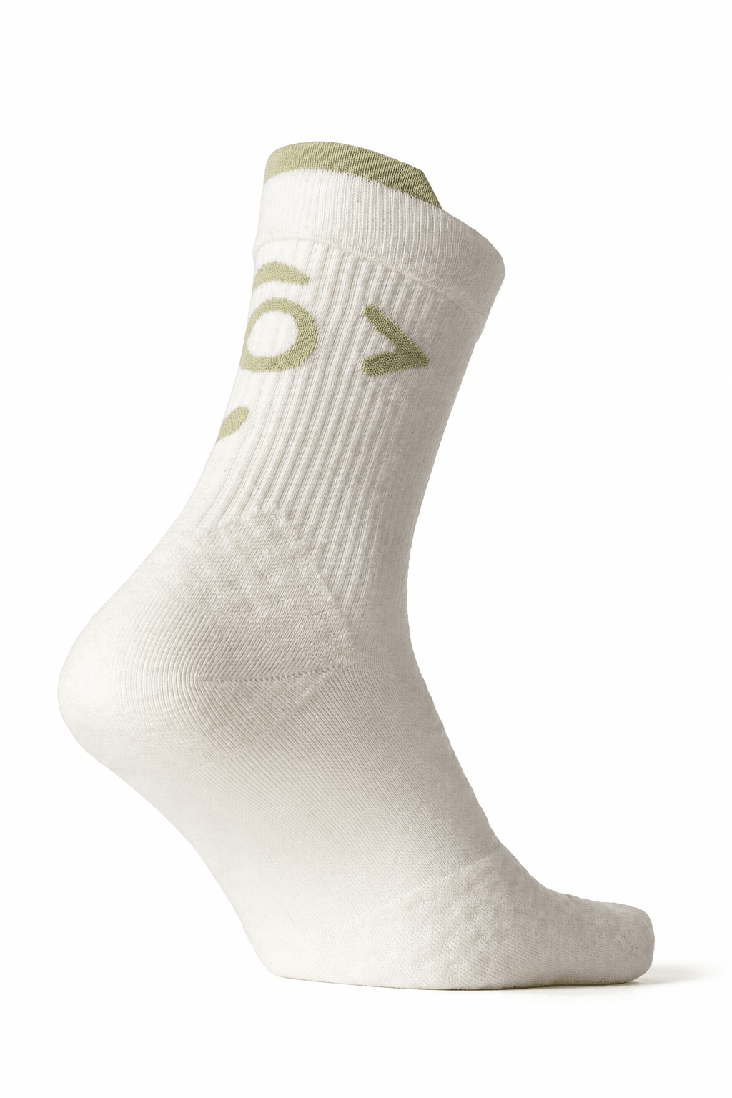 Courier LoFi Crew Sock - Cream + Pistachio - The Aid Station Running Supply