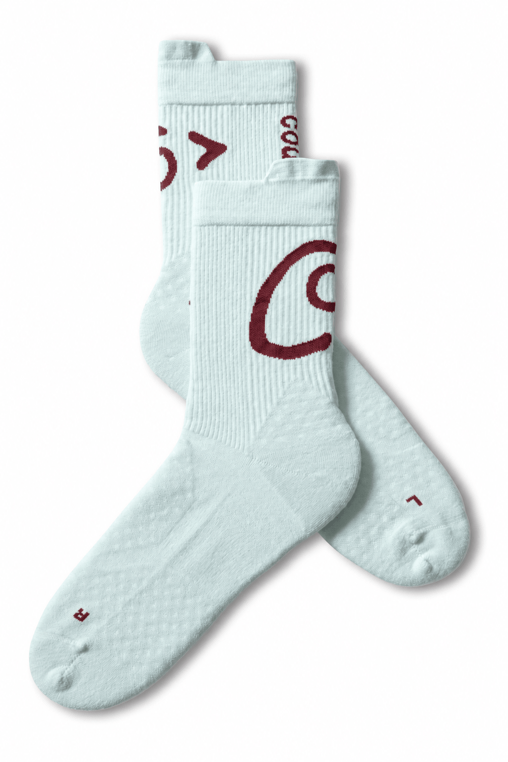 Courier LoFi Crew Sock - Powder Blue + Plum - The Aid Station Running Supply