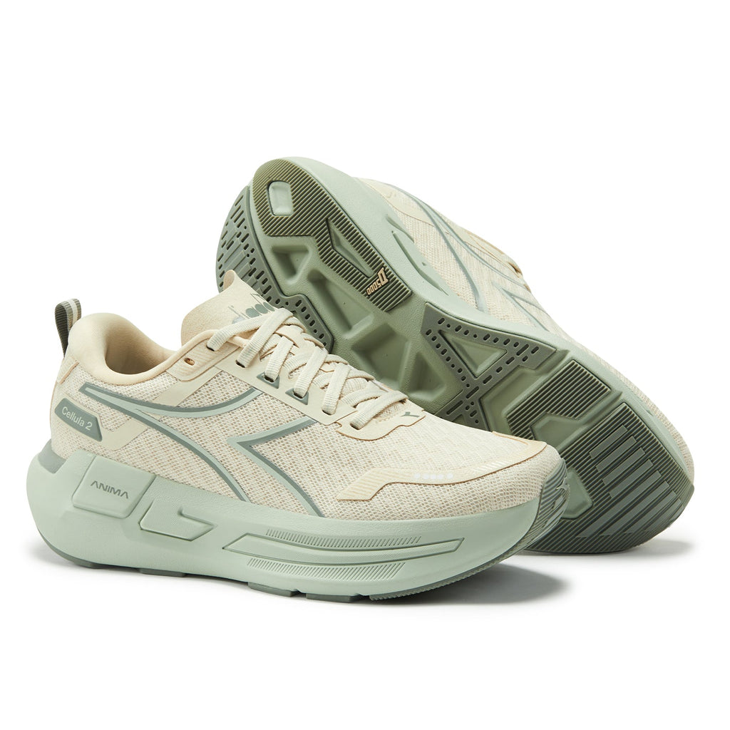 Diadora Cellula 2 W Almond Milk / Sea Foam - The Aid Station Running Supply