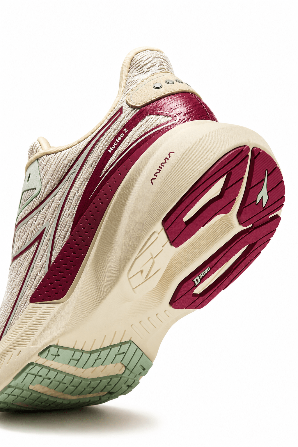 Diadora Nucleo 2 W ALMOND MILK /EARTH RED - The Aid Station Running Supply