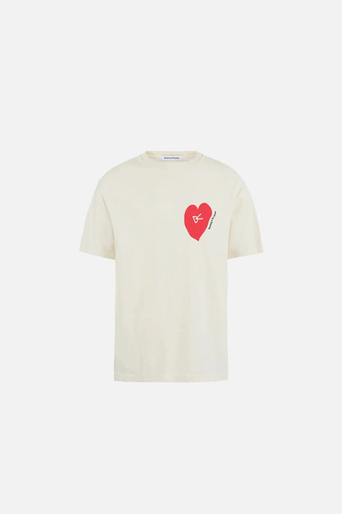 District Vision California Cotton Tee, Run in Love Vintage White - The aid station running supply