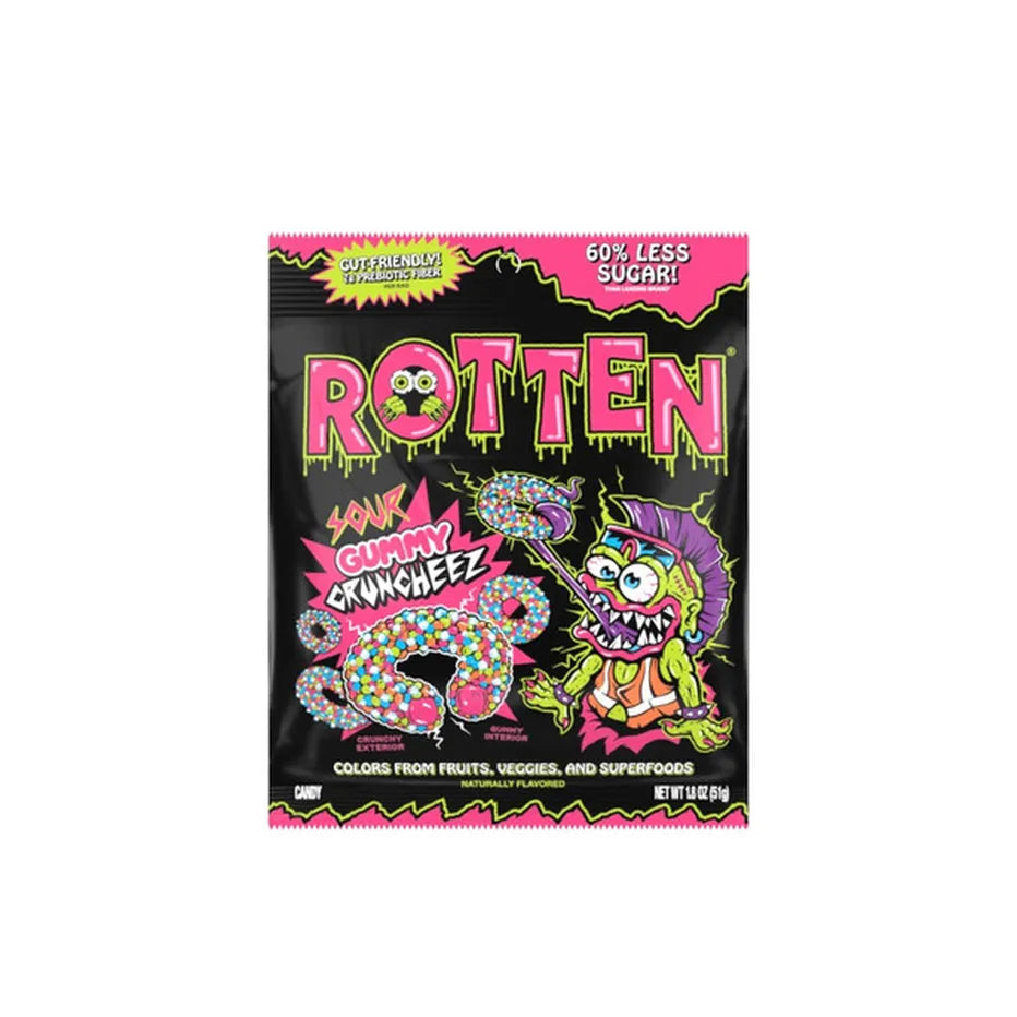Sour Cruncheez Gummy Candy: GF, Prebiotics, Low Sugar