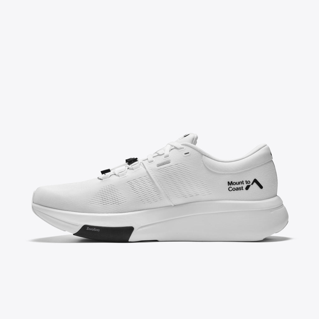 Mount to Coast R1 - Men's White - The aid station running supply