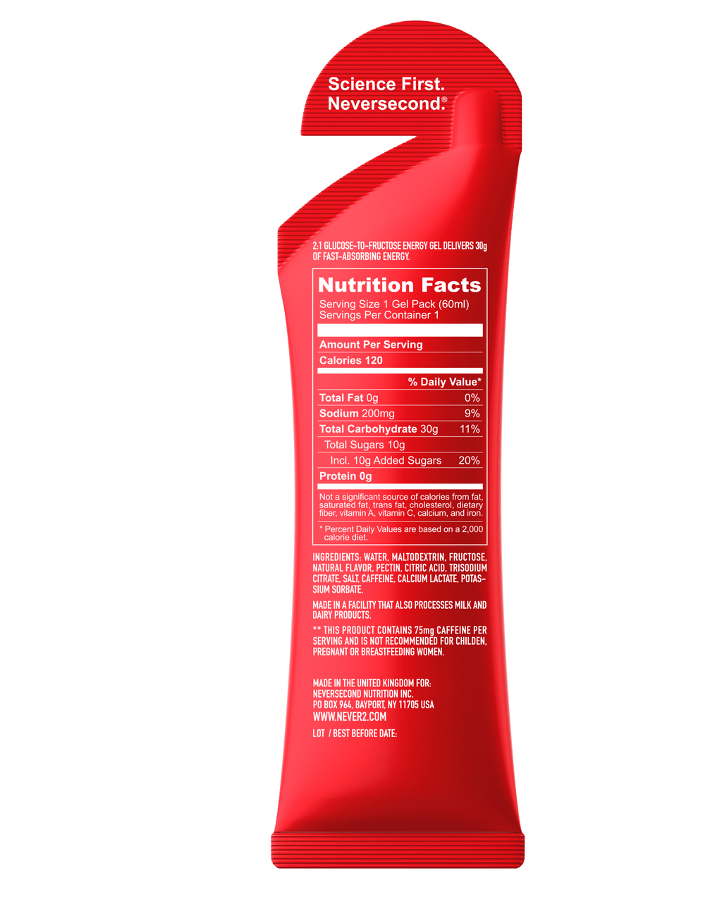 Never Second C30+ Energy Gel Berry - The aid station running supply