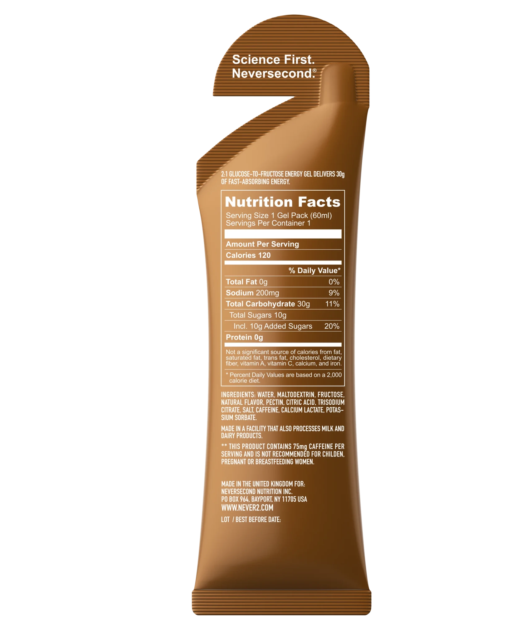 Never Second C30+ Energy Gel Cola - The aid station running supply