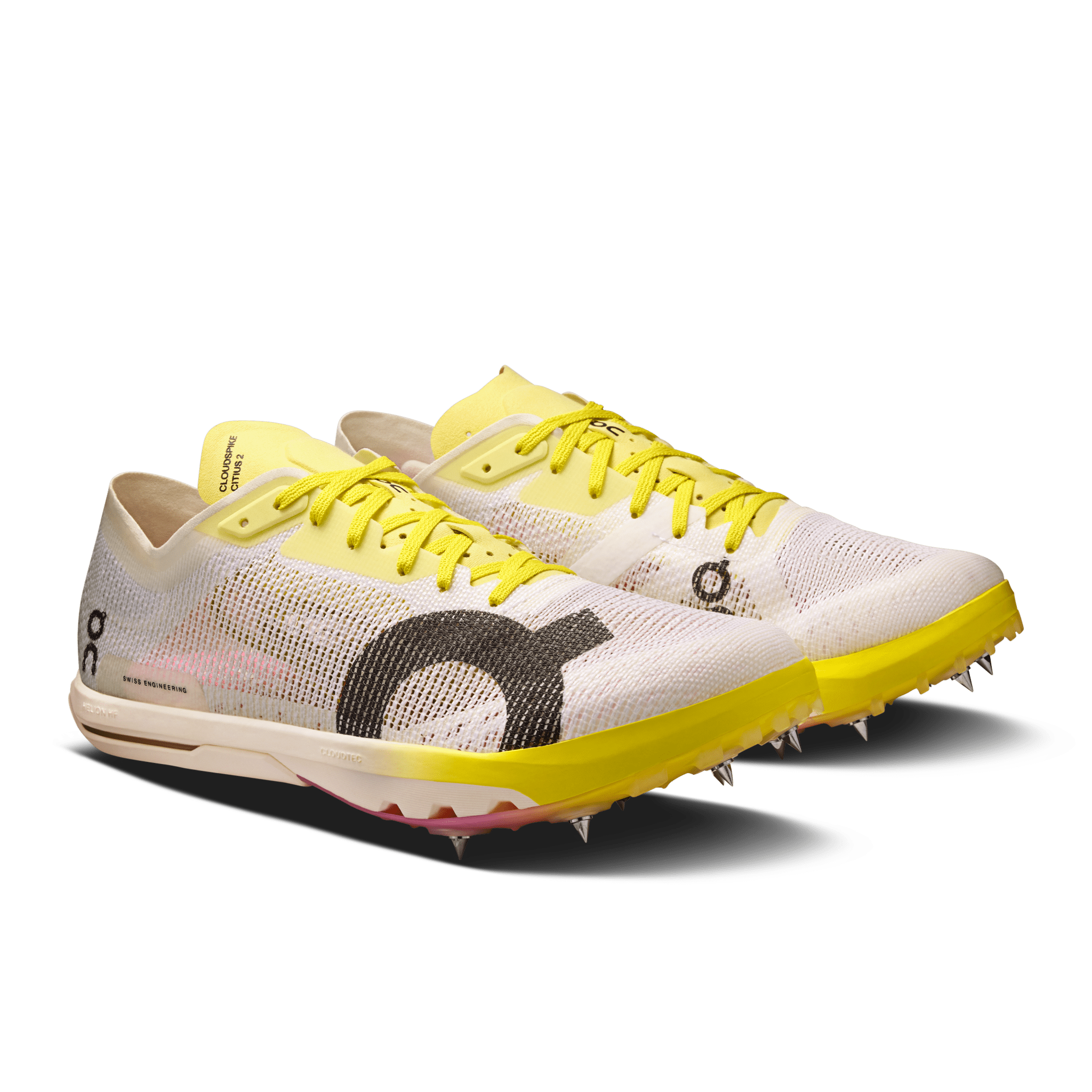 On Cloudspike Citius 2 - White | Raspberry - the aid station running supply