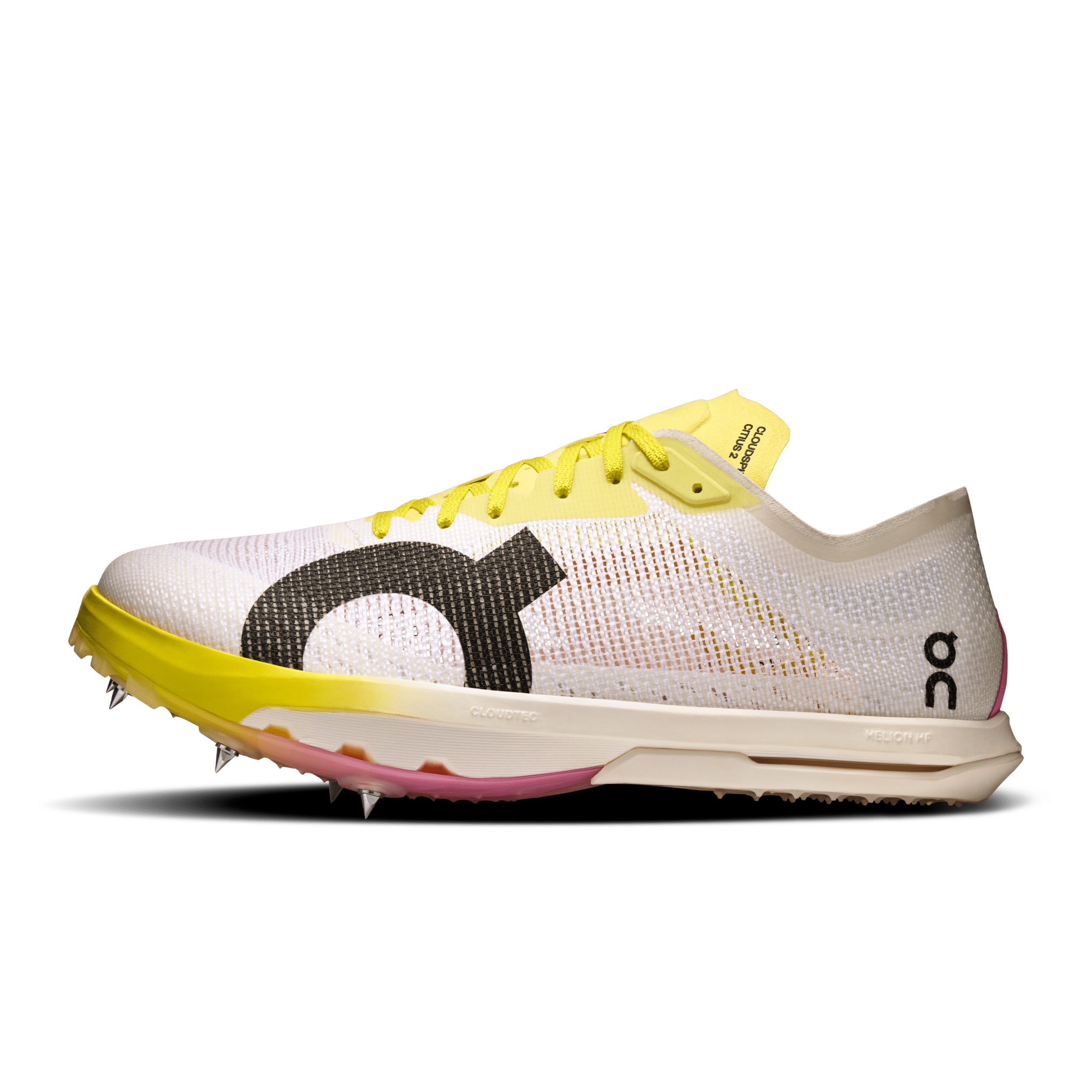 On Cloudspike Citius 2 - White | Raspberry - the aid station running supply