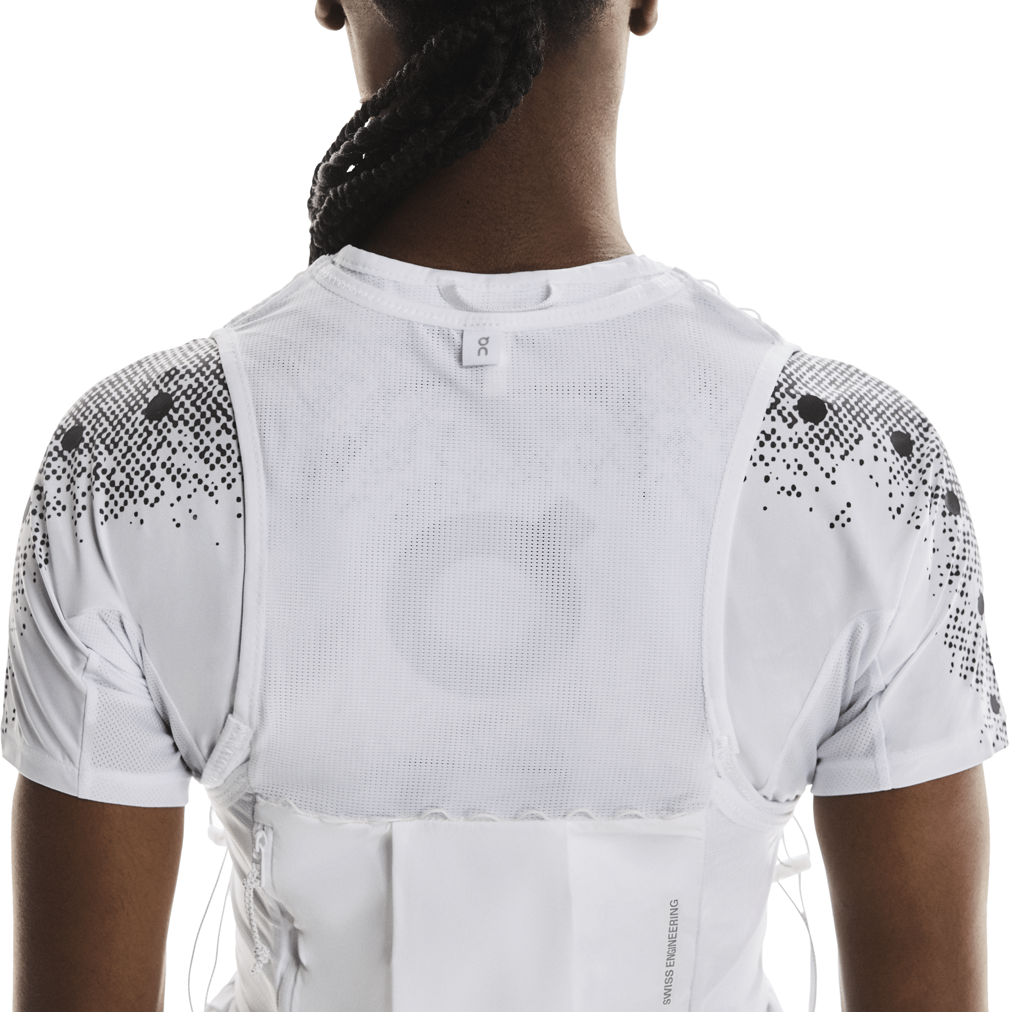 On Ultra Vest Pro White - the aid station running supply