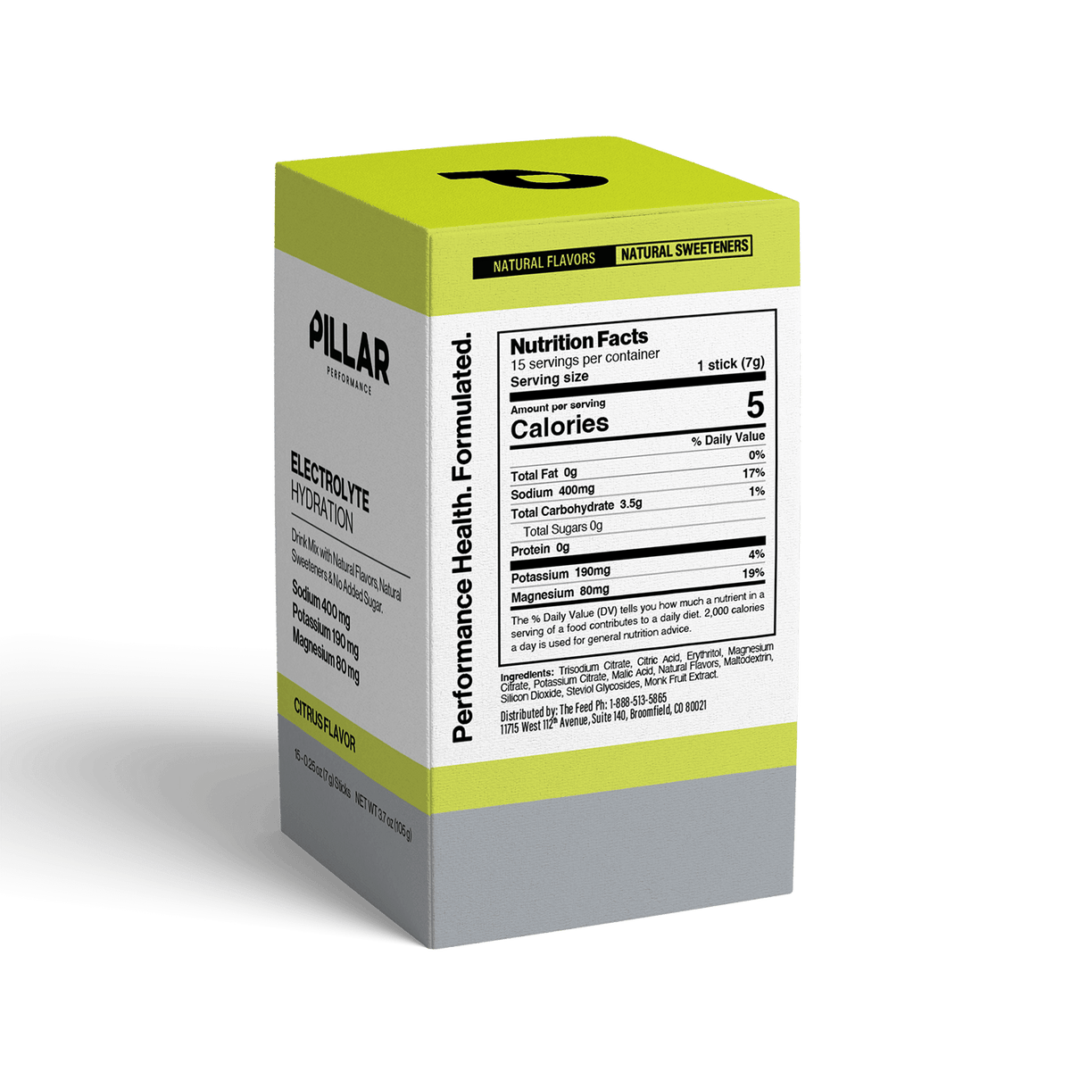 PILLAR Electrolyte Hydration Citrus - The Aid Station Running Supply