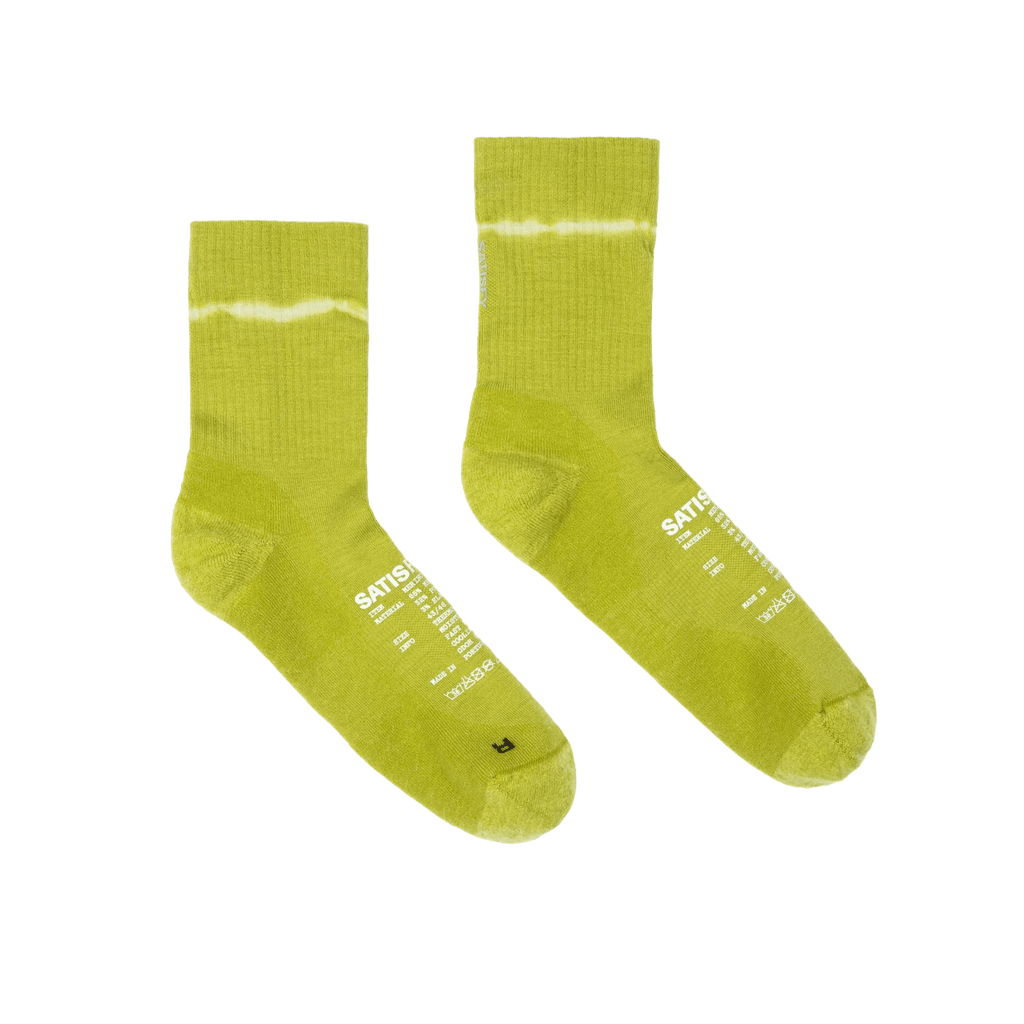 Satisfy Merino Nylon Tube Socks Tie - Dye Grenoble Green - The aid station running supply