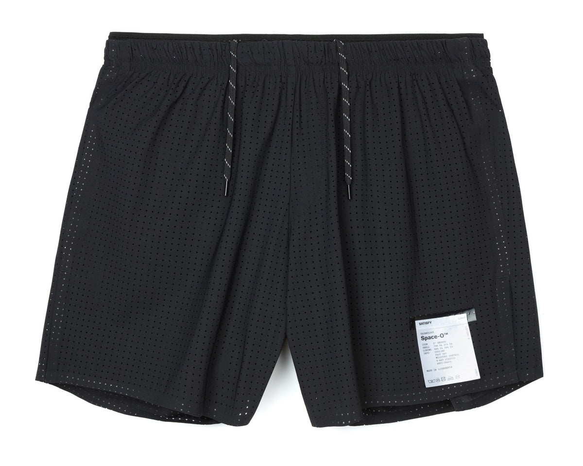 SATISFY Space-O 5" Short Black - The Aid Station Running Supply
