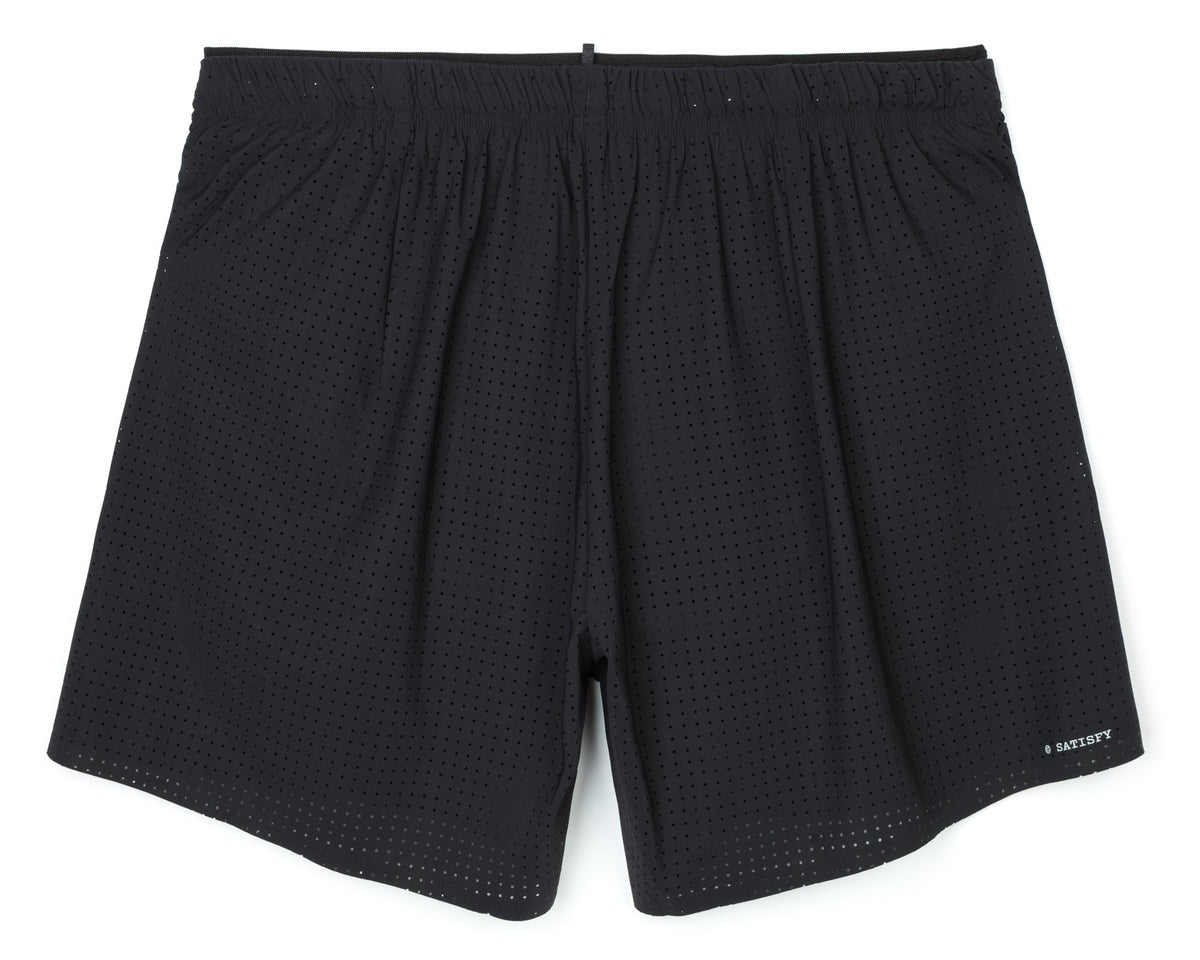 SATISFY Space-O 5" Short Black - The Aid Station Running Supply