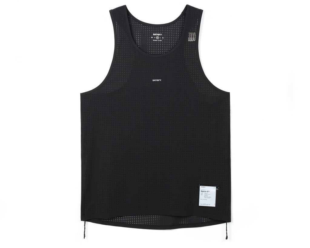 SATISFY Space-O Singlet Black - The Aid Station Running Supply