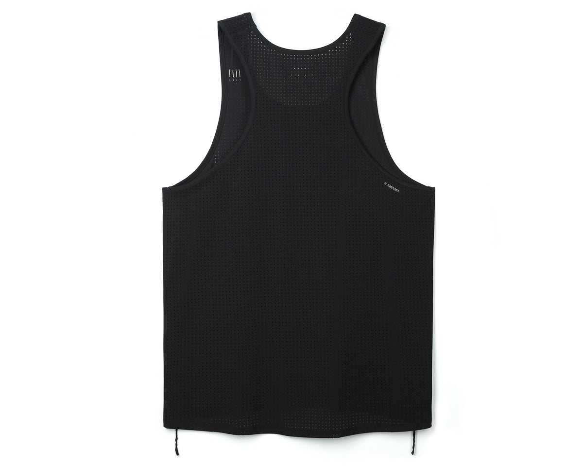 SATISFY Space-O Singlet Black - The Aid Station Running Supply