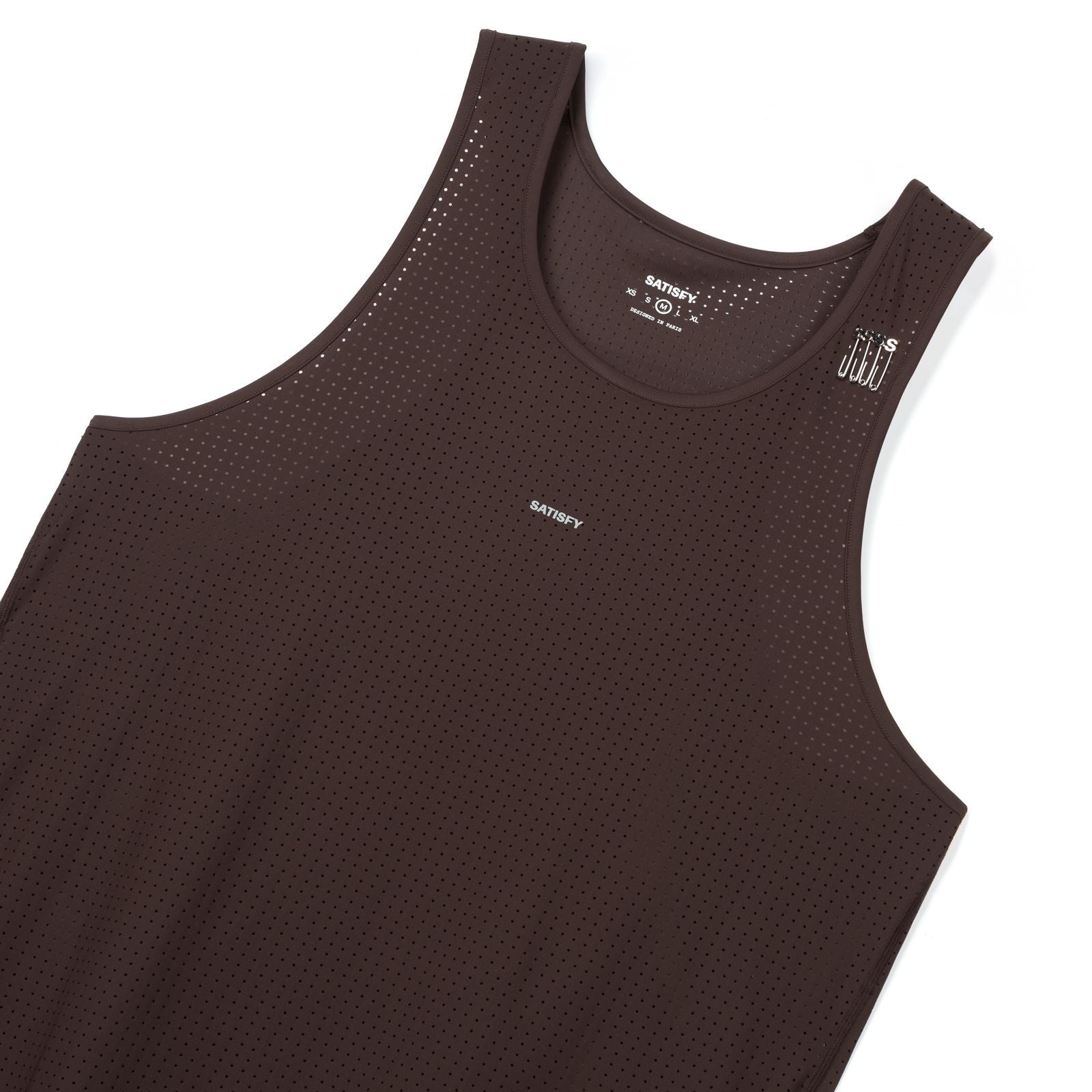 Satisfy Space - O Singlet Men's Deep Mahogany - the aid station running supply