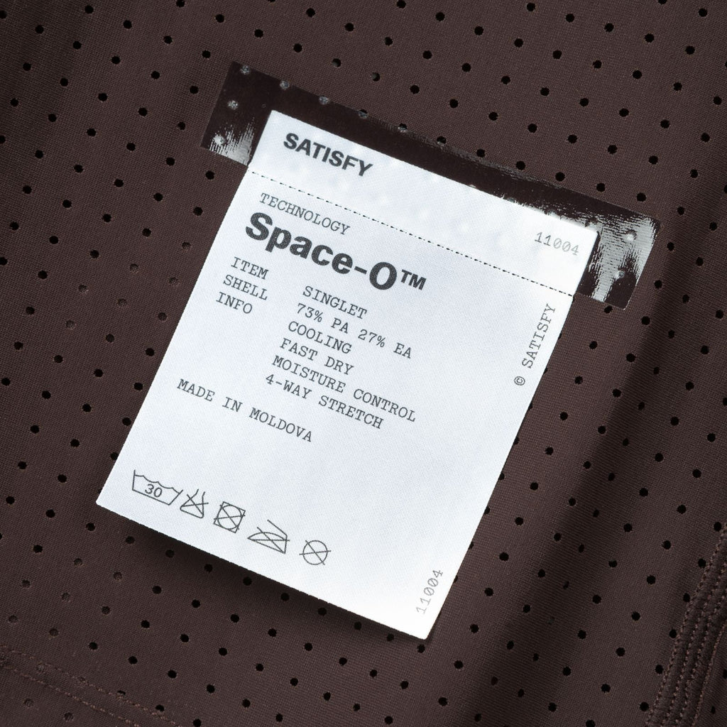 Satisfy Space - O Singlet Men's Deep Mahogany - the aid station running supply