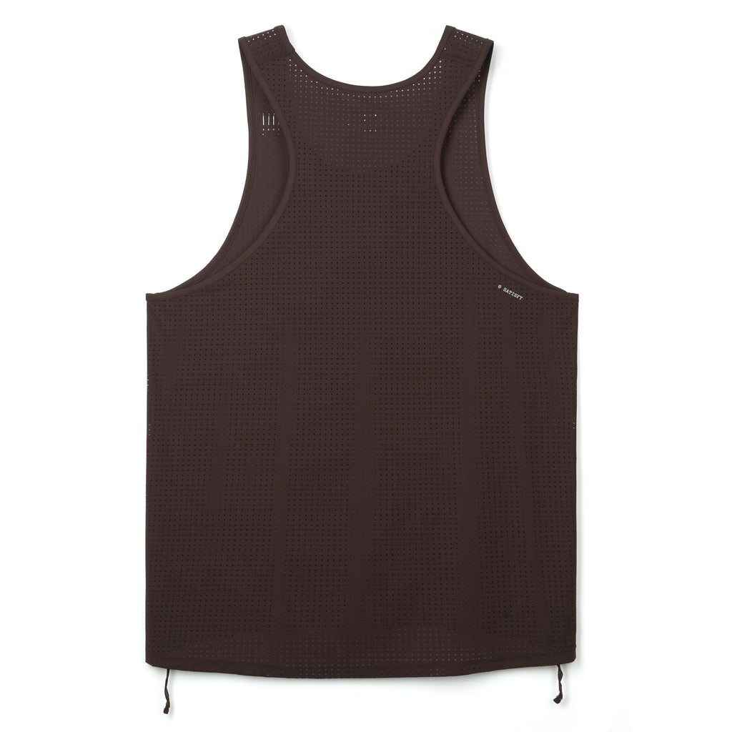 Satisfy Space - O Singlet Men's Deep Mahogany - the aid station running supply