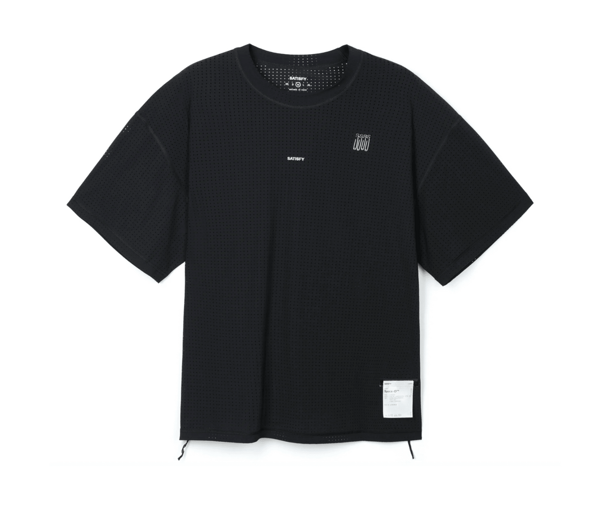 SATISFY Space-O Tee Shirt Men's Black - The Aid Station Running Supply
