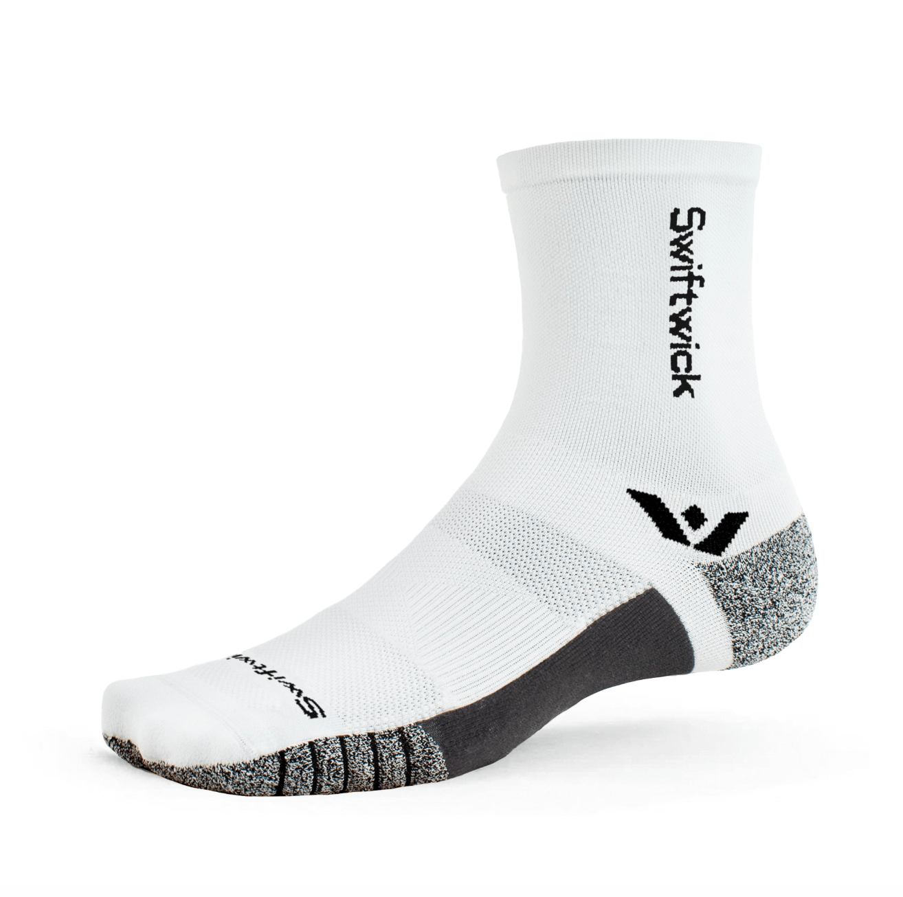 Swiftwick Flite XT Mid - Crew Signature White - The aid station running supply