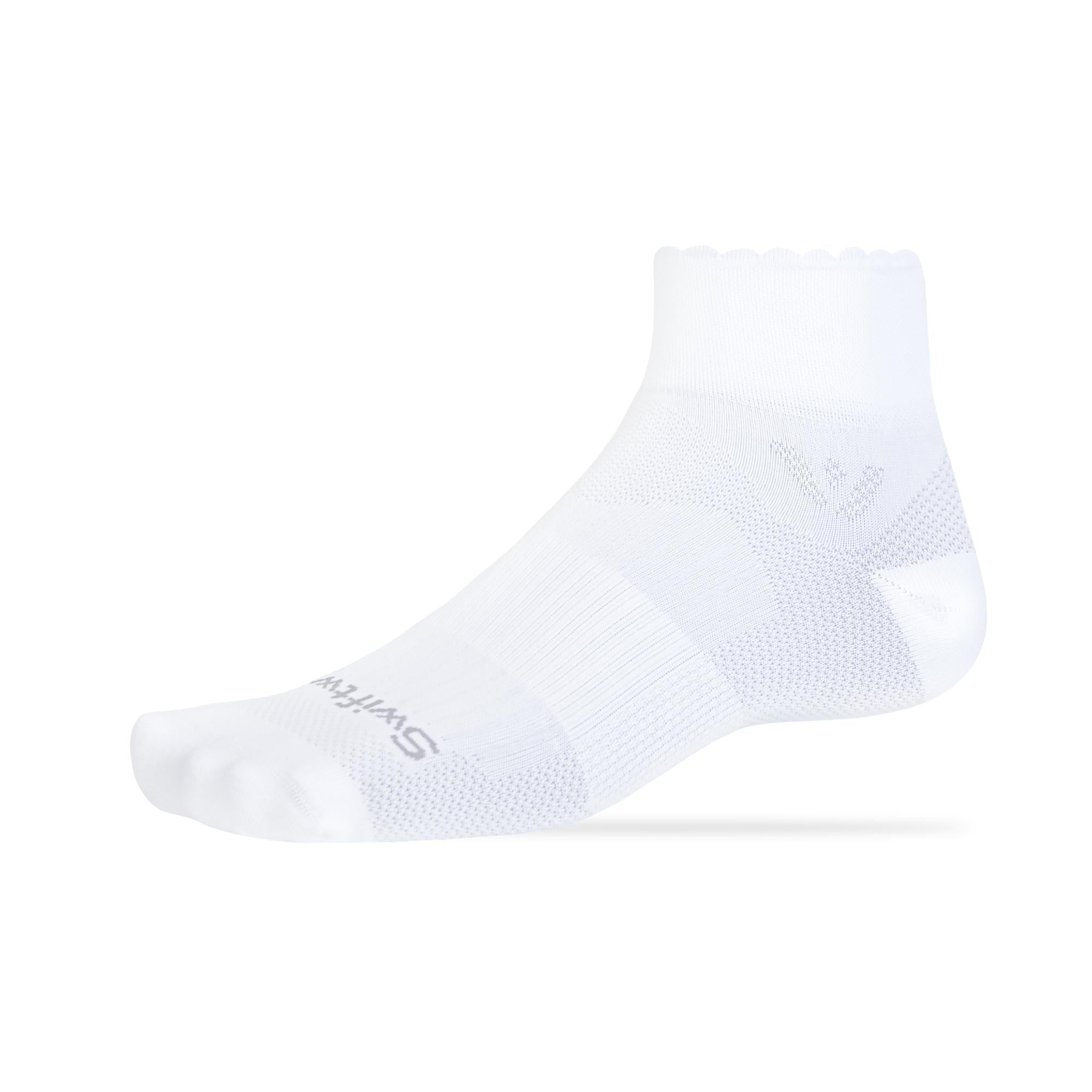 Swiftwick Vision Quarter Crew White